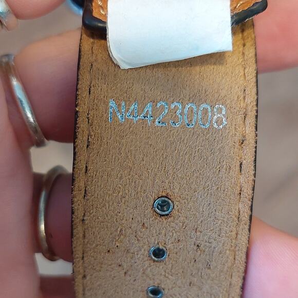 Vintage Nocona vegan Peach heart Angel wings Western Coastal belt 28 rhinestones - Picture 5 of 7